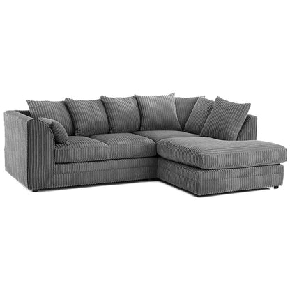 Luxor Full Cord Fabric 4 Seater Corner Sofa Scatter Back