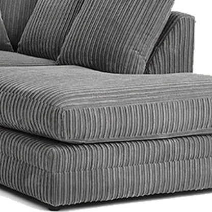 Luxor Full Cord Fabric 5 Seater Corner Sofa Scatter Back - 2