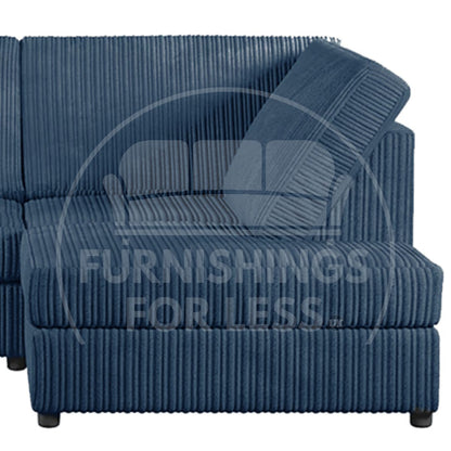 Luxor Full Cord Fabric 4 Seater Corner Sofa Full Back - 4