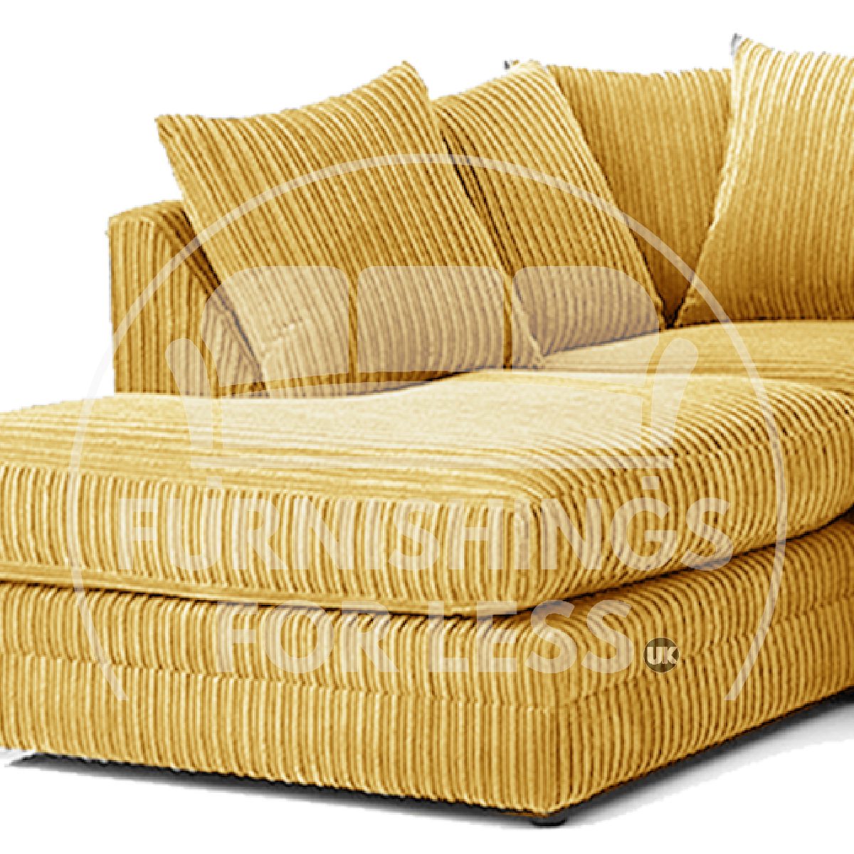 Luxor Full Cord Fabric 5 Seater Corner Sofa Scatter Back - 4