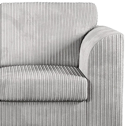 Luxor Full Cord Fabric 4 Seater Corner Sofa Full Back - 5