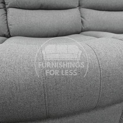 Manhattan Full Fabric Reclining 5 Seater Corner Sofa - Grey - 8