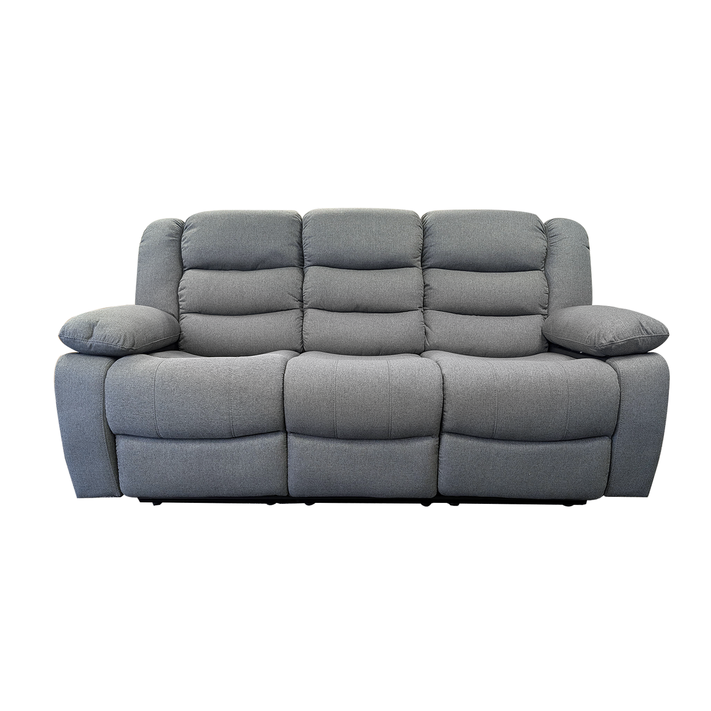 Manhattan Grey Fabric Reclining 3 Seater Sofa