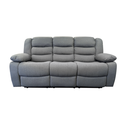 Manhattan Grey Fabric Reclining 3 Seater Sofa
