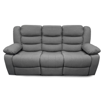 Manhattan Grey Fabric Reclining 3 Seater Sofa
