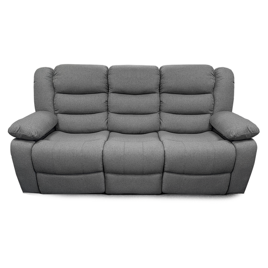 Manhattan Grey Fabric Reclining 3 Seater Sofa