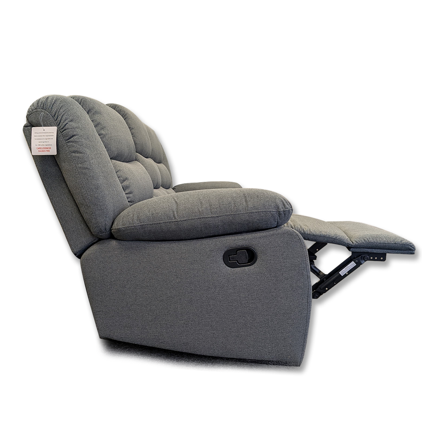 Manhattan Grey Fabric Reclining 3 Seater Sofa