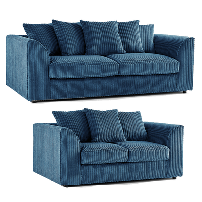 Luxor Full Jumbo 3 + 2 Seater Sofa Set - Scatter Back