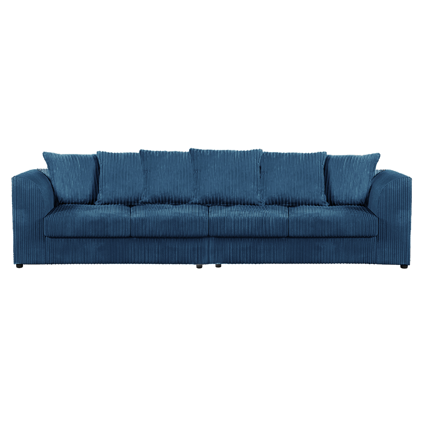 Luxor Cord Long Fabric 4 Seater - Scatter back