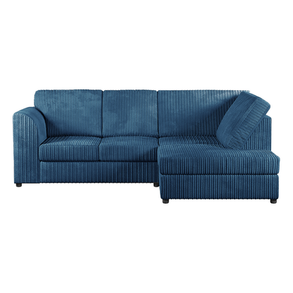 Luxor Cord Fabric 4 Seater Corner Sofa Full Back