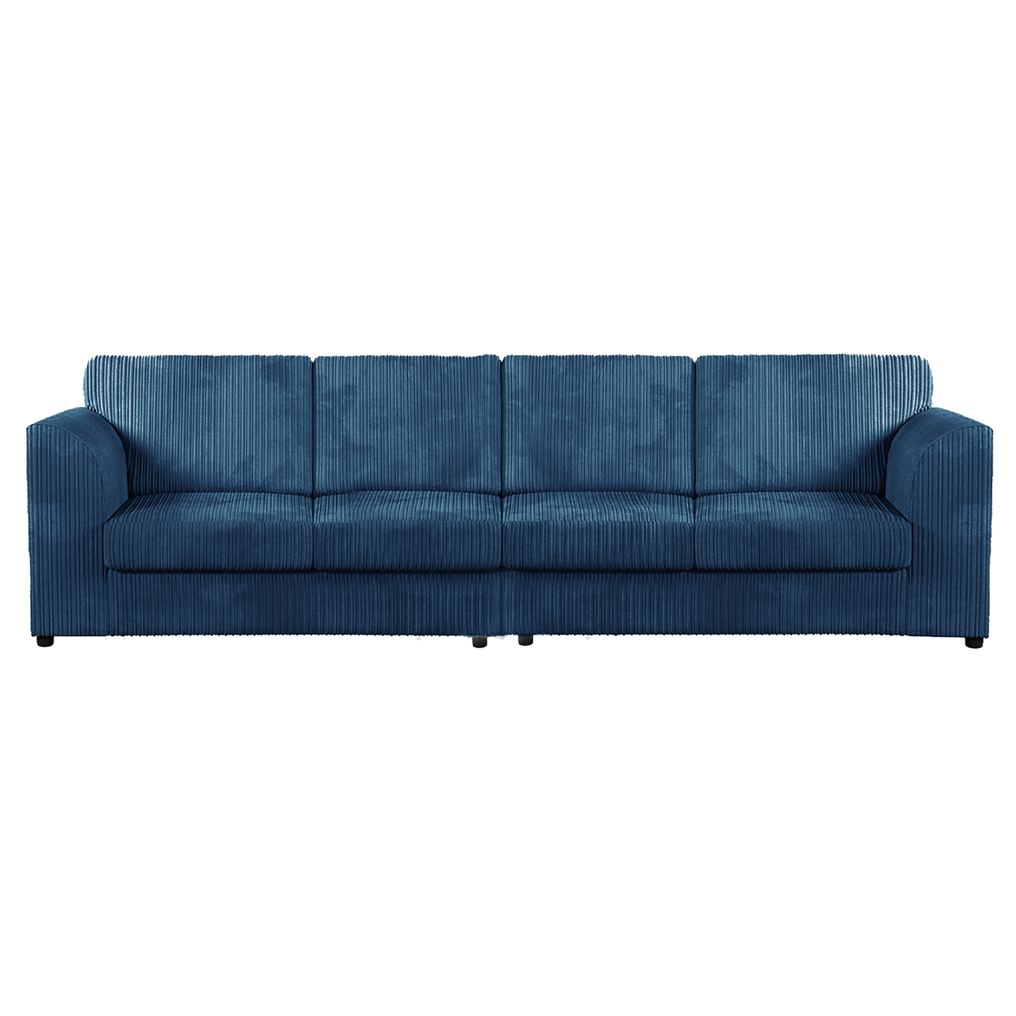 Luxor Cord Long Fabric 4 Seater - Full Back