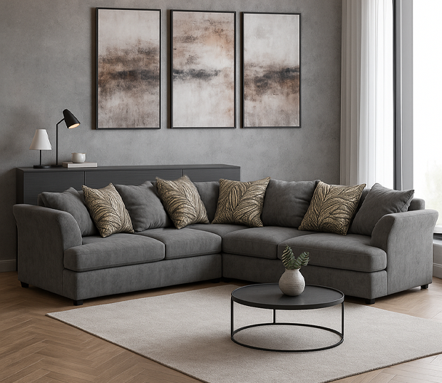 Mellors Chenille 5 Seater Corner Sofa