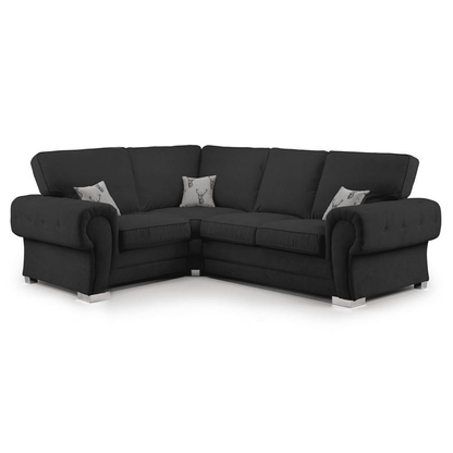 Milan Chesterfield Fabric 4 Seater Corner Sofa - Full Back