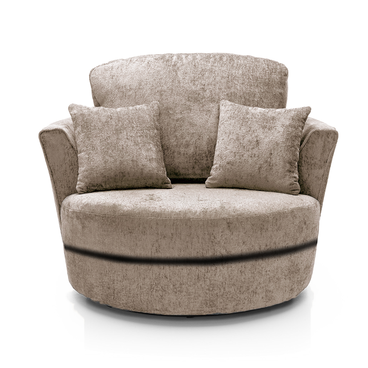 Monaco Chenille Fabric Swivel Chair
