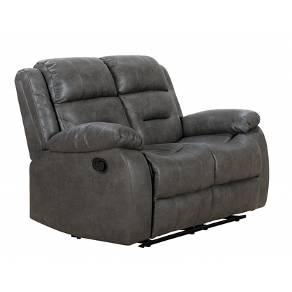 Monty Fabric Reclining Sofa Suite 3 + 2 - Grey