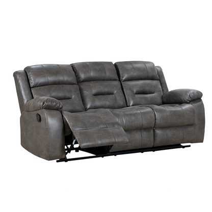 Monty Fabric Reclining Sofa Suite 3 + 2 - Grey
