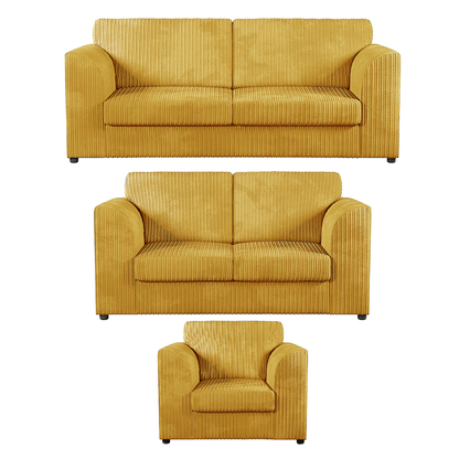 Luxor Full Jumbo Cord 3 Piece Suite - Full Back