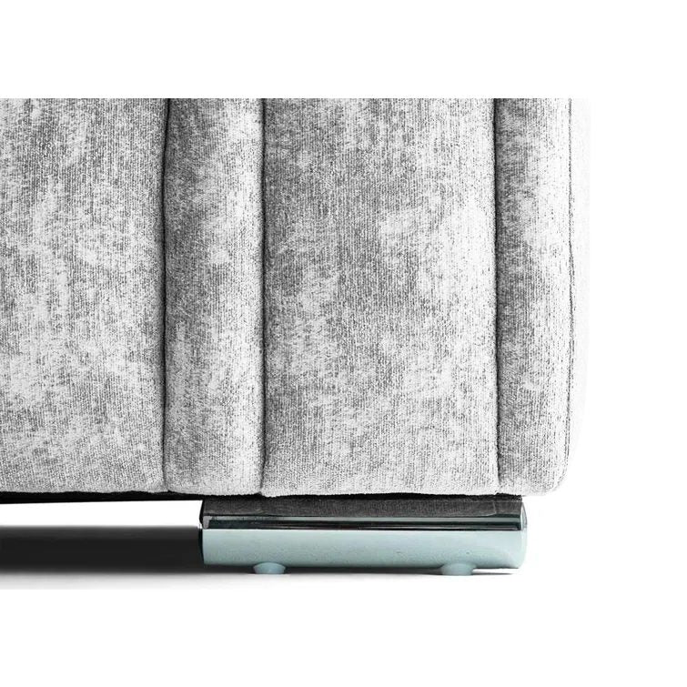 Chiswick Corner Sofa 4 Seater with Footstool - Silver Or Black - 5