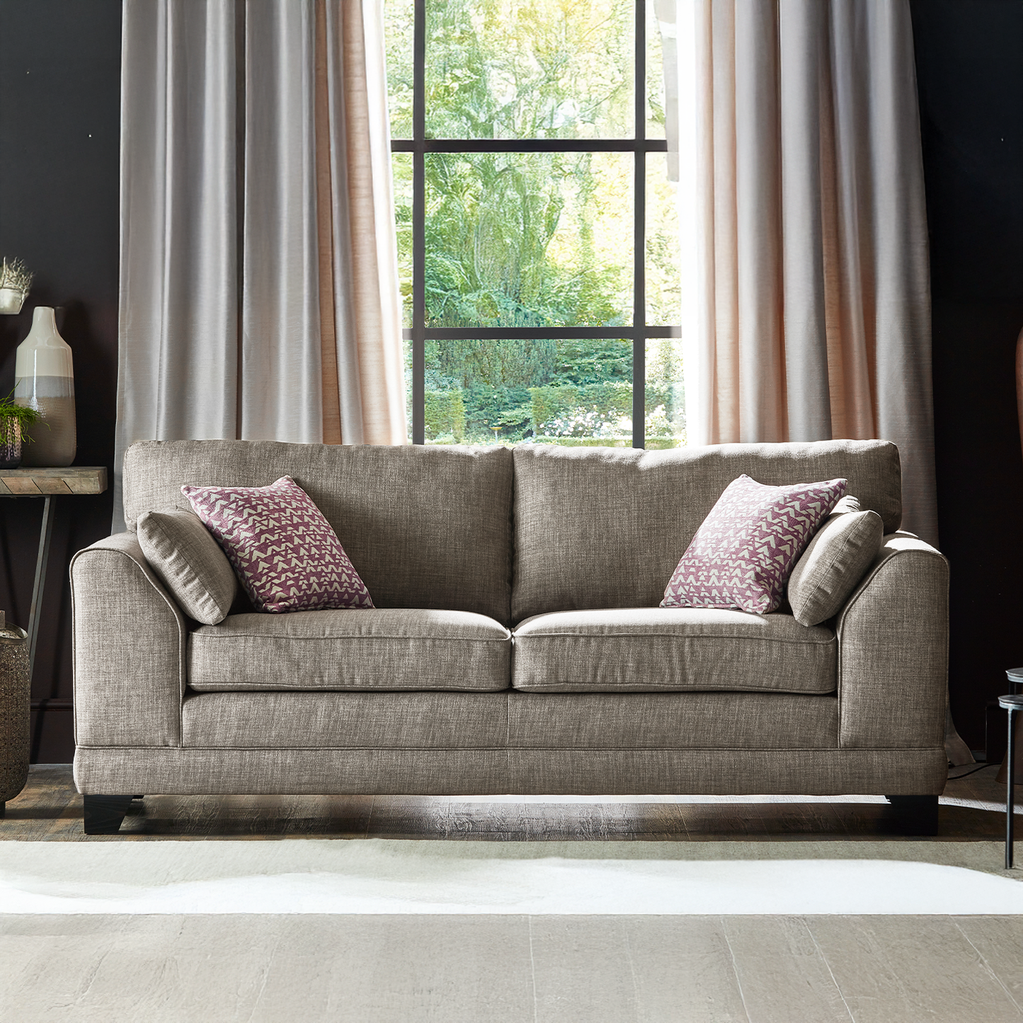 Hilliard Fullback Fabric 3 Seater Sofa