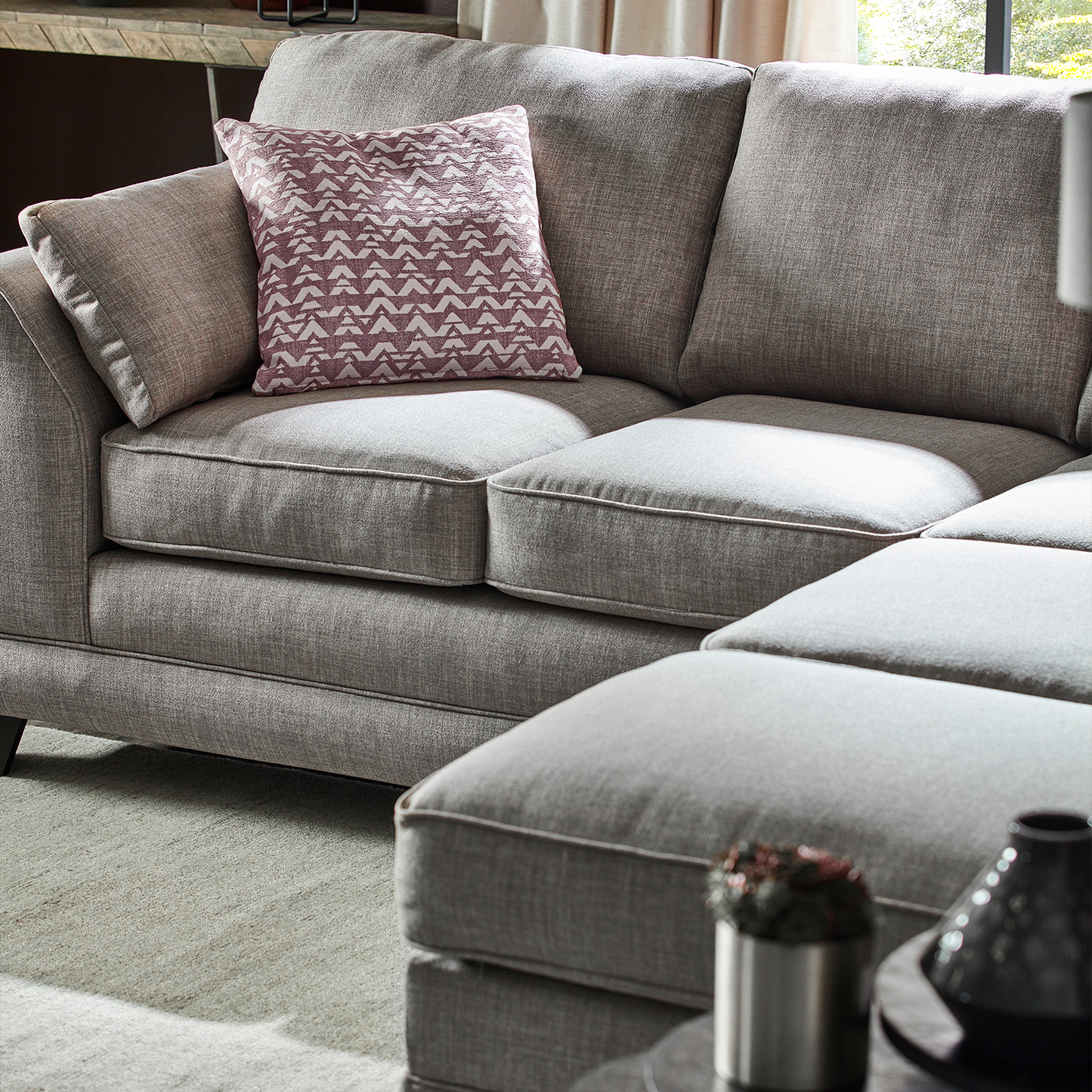 Hilliard Fullback Fabric 4 Seater Corner Sofa