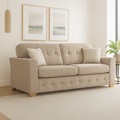 Hartley Fullback Tufted 3 Seater Sofa