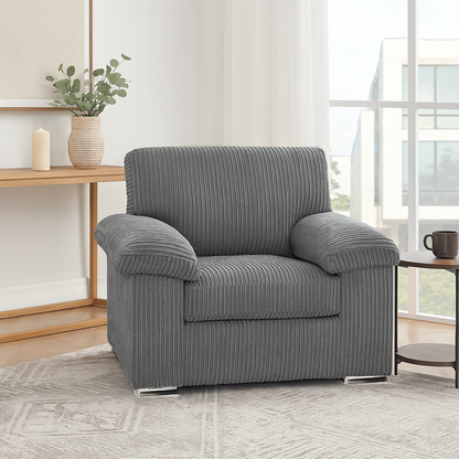 Delta Full Jumbo Cord Single Seater Armchair