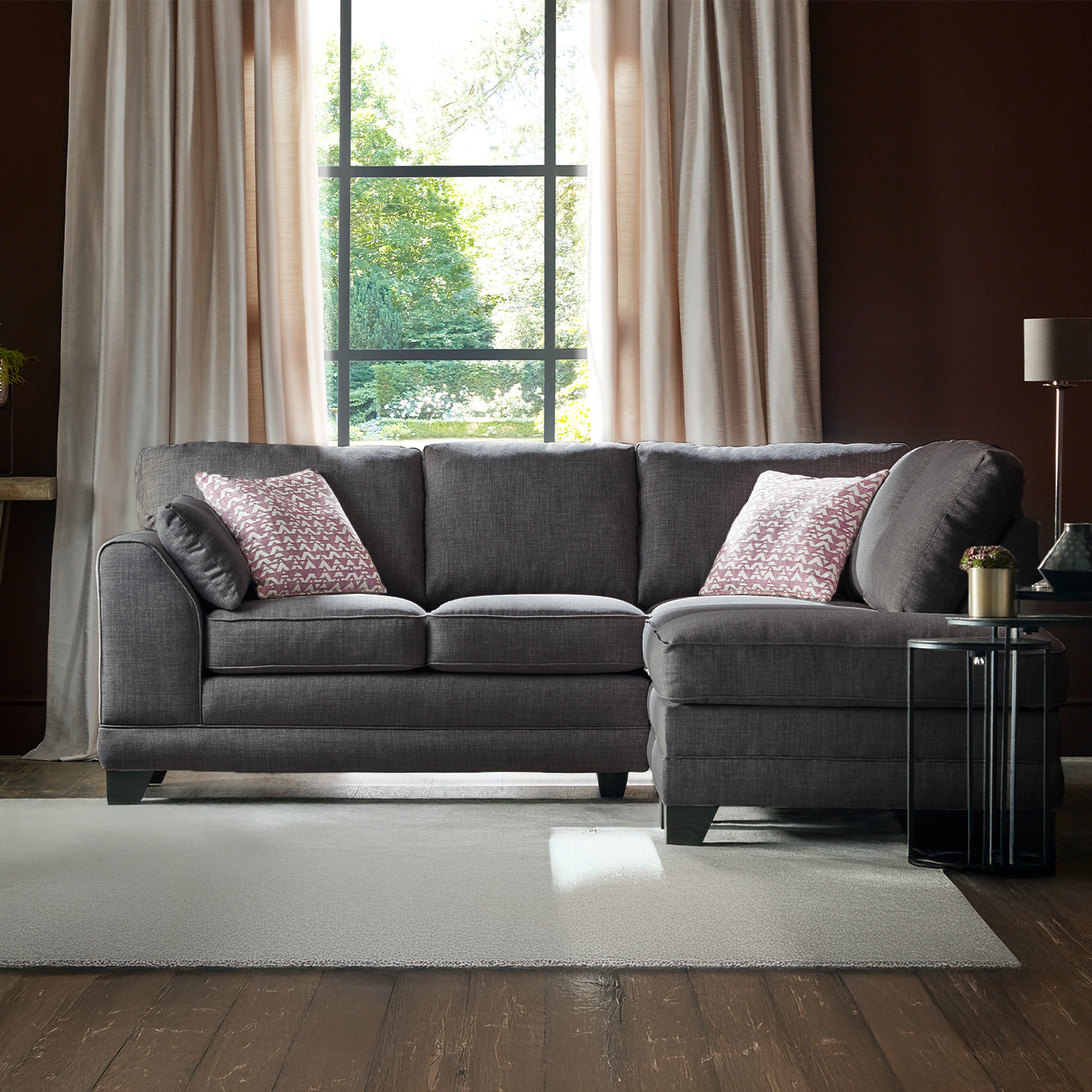 Hilliard Fullback Fabric 4 Seater Corner Sofa