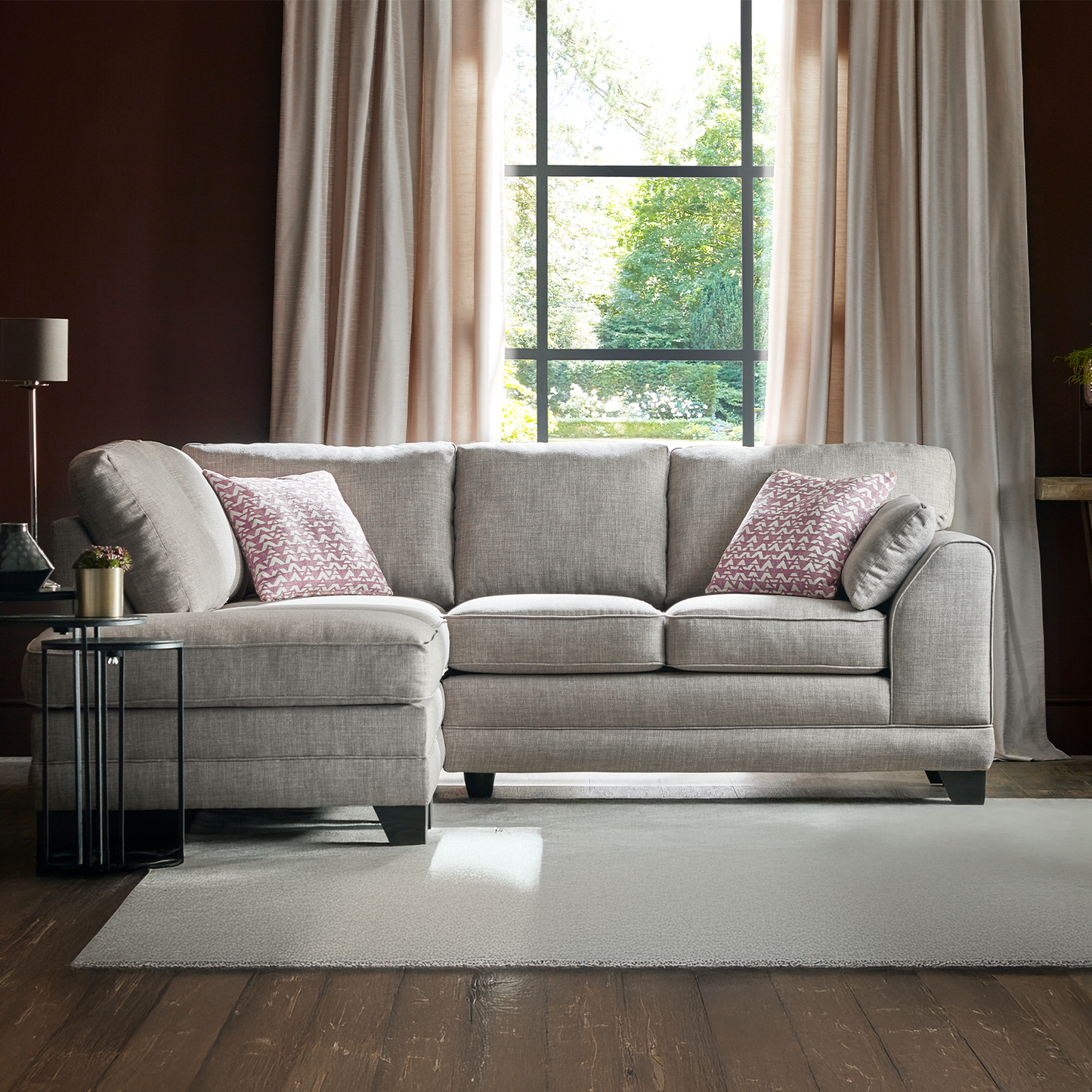 Hilliard Fullback Fabric 4 Seater Corner Sofa