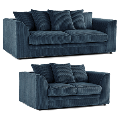 Luxor Full Jumbo 3 + 2 Seater Sofa Set - Scatter Back