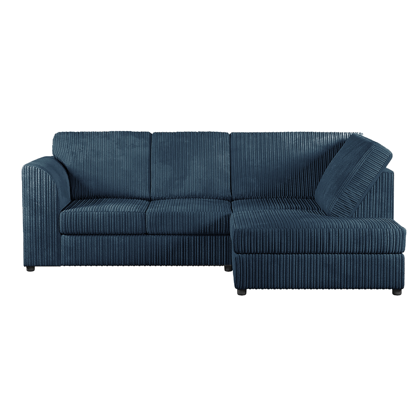 Luxor Cord Fabric 4 Seater Corner Sofa Full Back