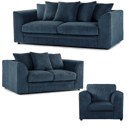 Luxor Full Jumbo Cord 3 Piece Suite - Scatter Back