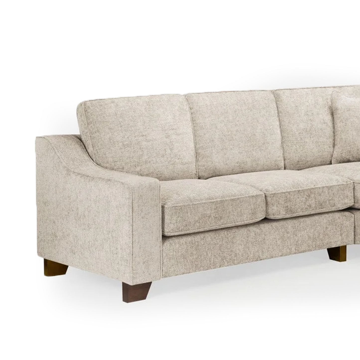Nebraska Beige 5 Seater Corner Sofa Full Back