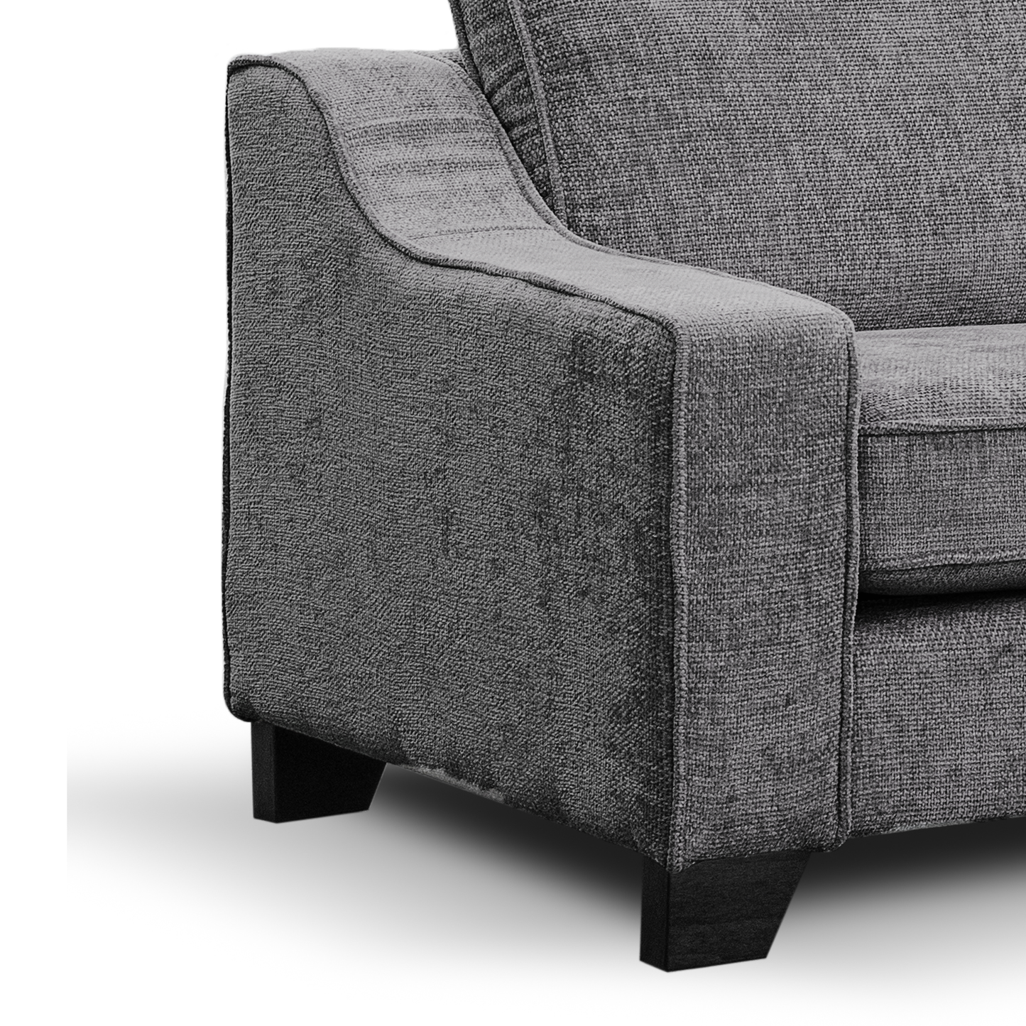 Nebraska Slate Grey 5 Seater Corner Sofa Full Back