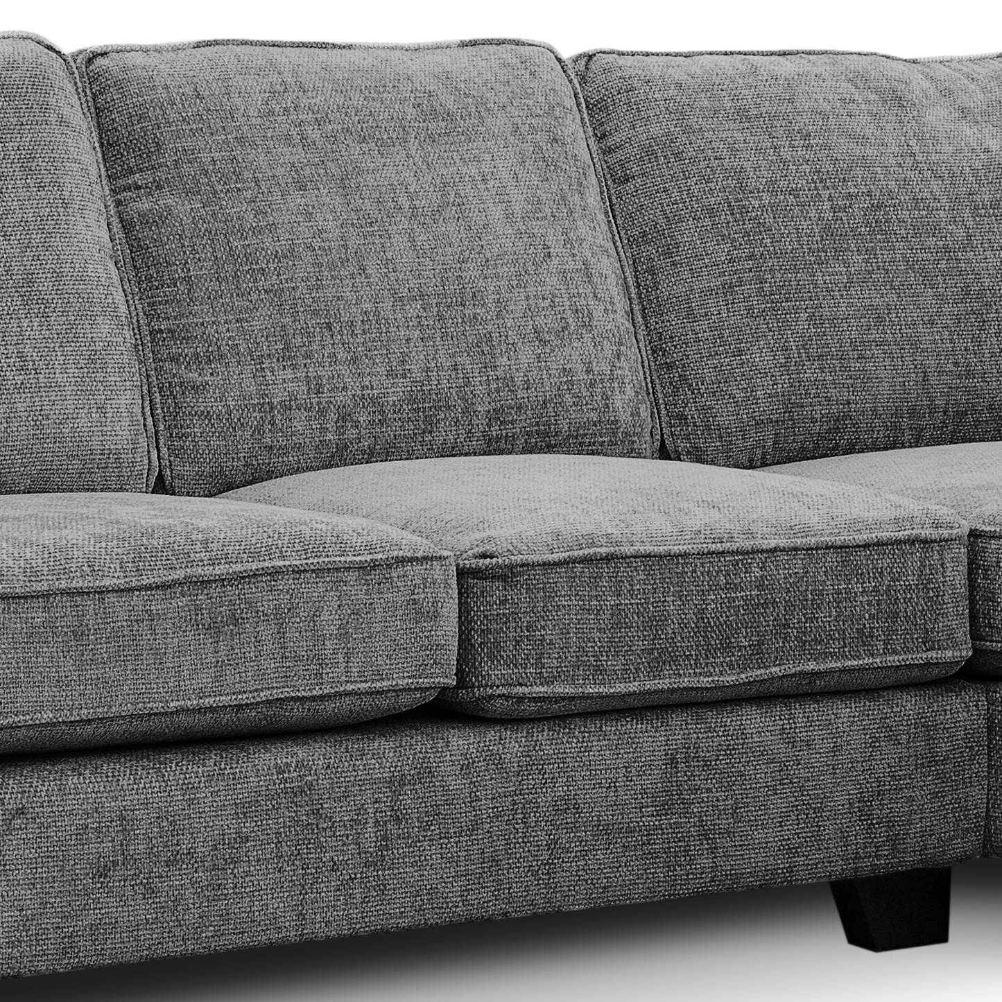 Nebraska Slate Grey 5 Seater Corner Sofa Full Back
