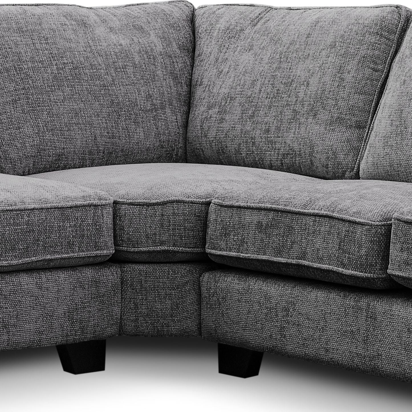 Nebraska Slate Grey 5 Seater Corner Sofa Full Back