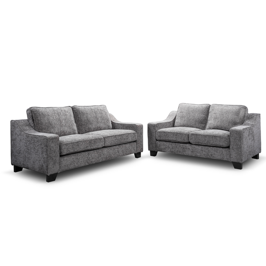 Nebraska Slate Grey 3 + 2 Sofa Suite