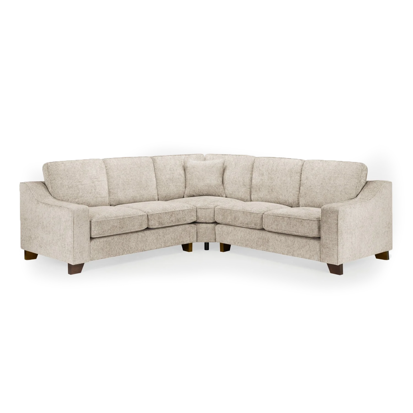 Nebraska Beige 5 Seater Corner Sofa Full Back