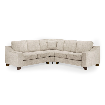 Nebraska Beige 5 Seater Corner Sofa Full Back
