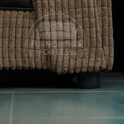 Portland Mixed Fabric Cord 5 Seater Corner Sofa