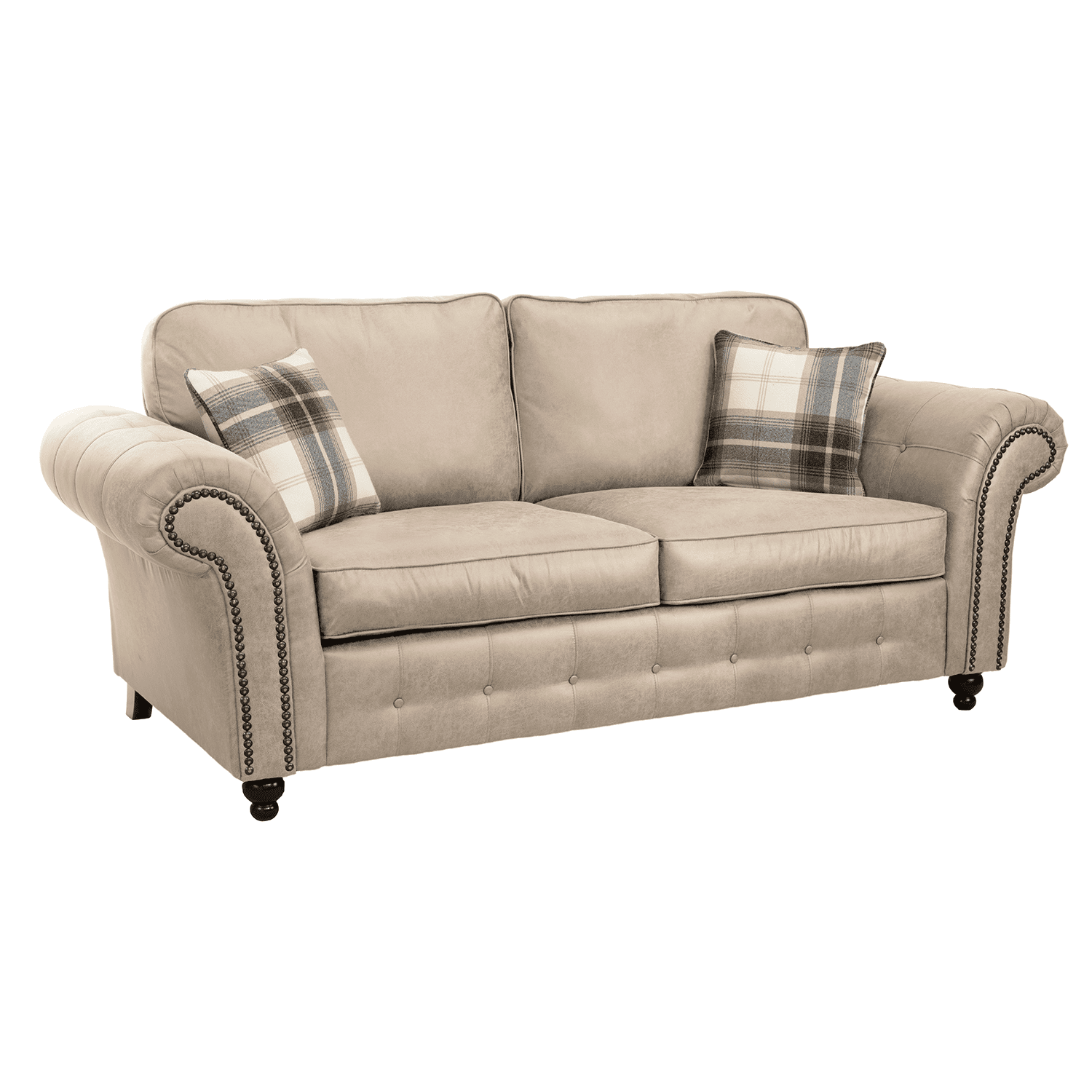 Oakland Marble Leather 3 Seater Sofa