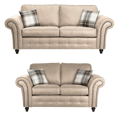 Oakland Marble Leather Sofa Suite