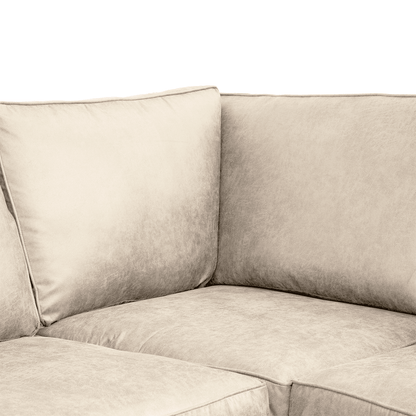 Oakland Marble Leather 4 Seater Corner Sofa - 5