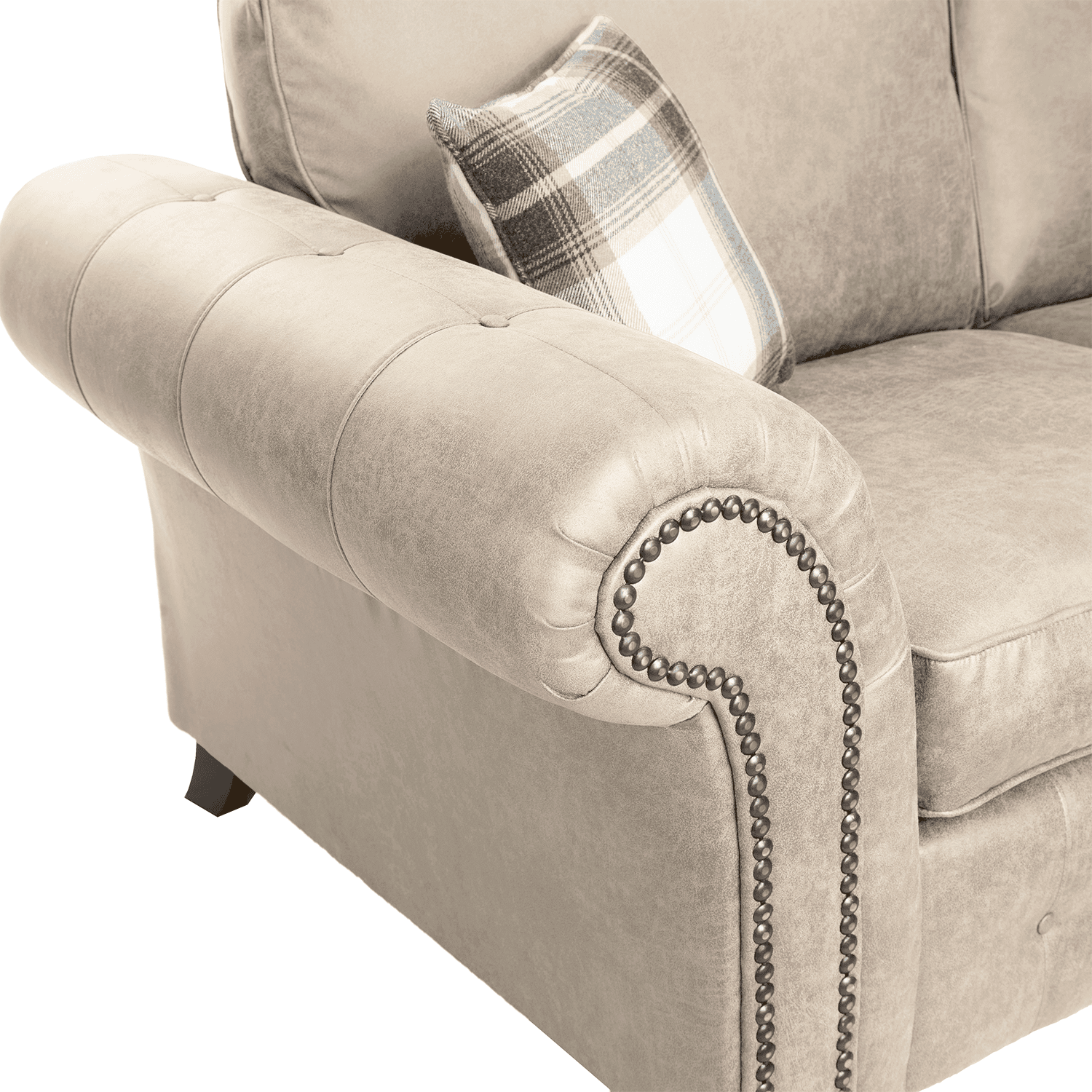 Oakland Marble Leather Sofa Suite - 4