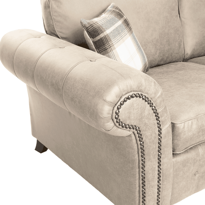 Oakland Marble Leather Sofa Suite - 4