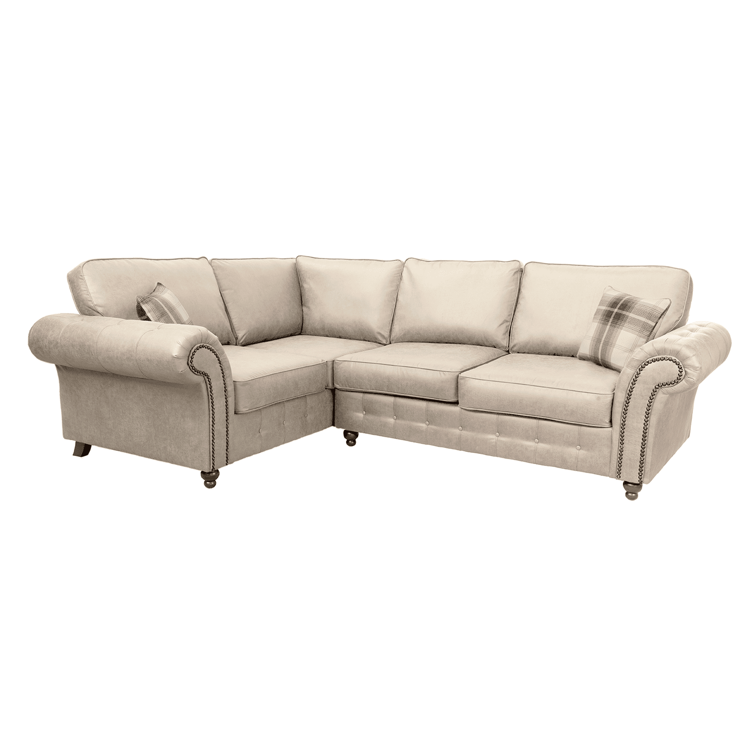 Oakland Marble Leather 4 Seater Corner Sofa