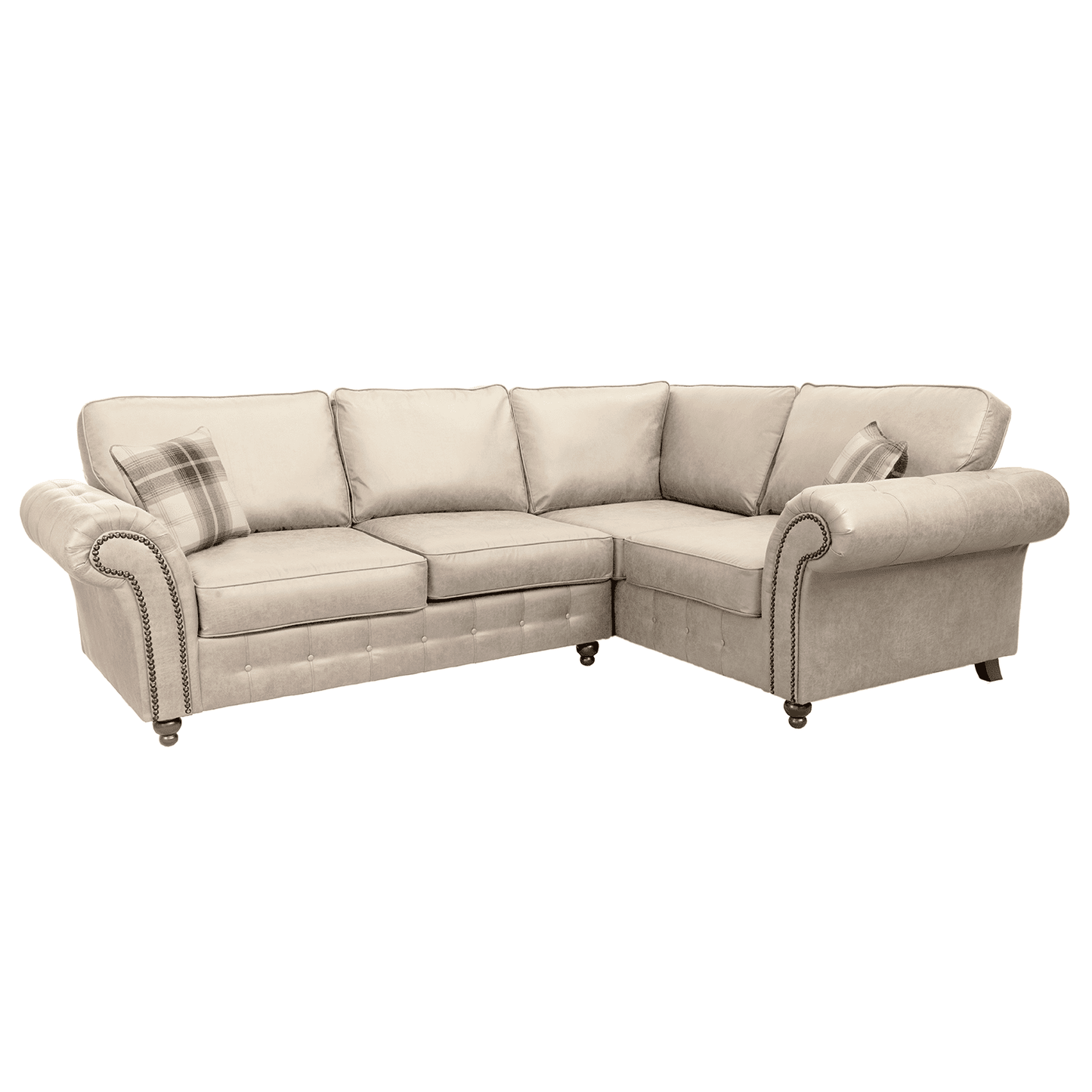 Oakland Marble Leather 4 Seater Corner Sofa