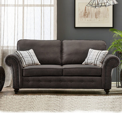 Oakland Chesterfield Leather Sofa Suite 3 + 2 - 3