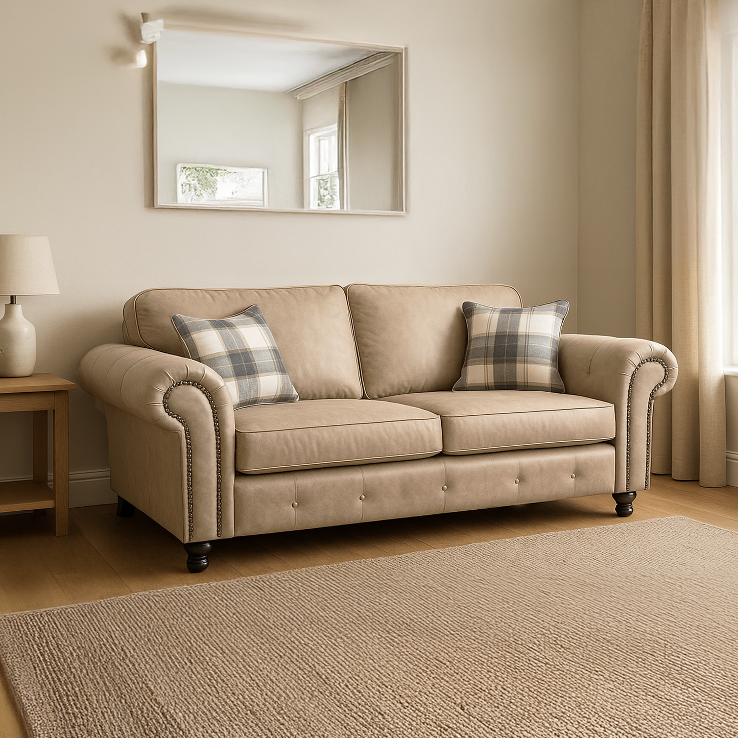 Oakland Marble Leather Sofa Suite
