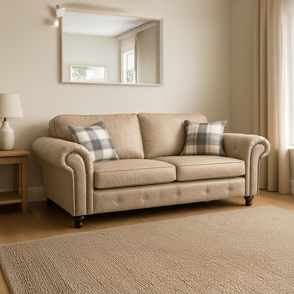 Oakland Marble Leather Sofa Suite