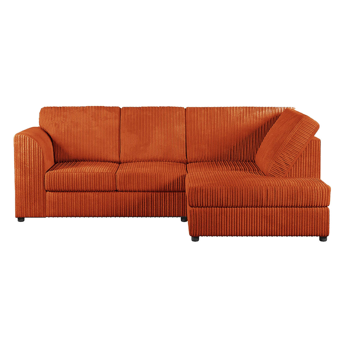 Luxor Cord Fabric 4 Seater Corner Sofa Full Back